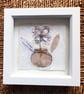 Wire Flower in a Round Vase. Silver Gold Copper White & Natural Tone Artwork.  - Image 2
