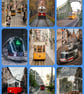 Mixed Trams Greeting Card A5 Size 
