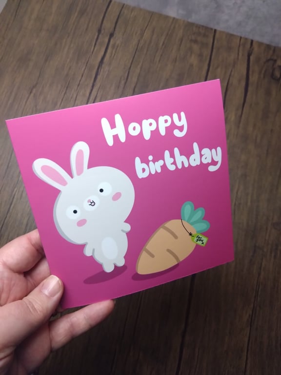 Bunny birthday card