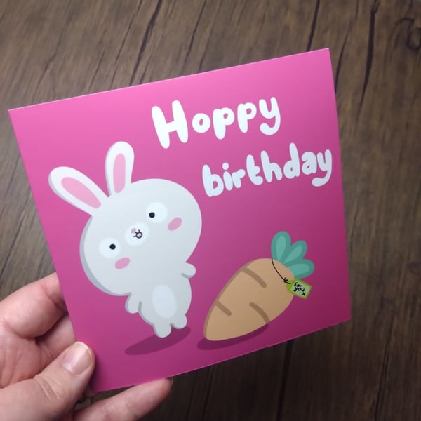 Bunny birthday card