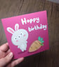 Bunny birthday card