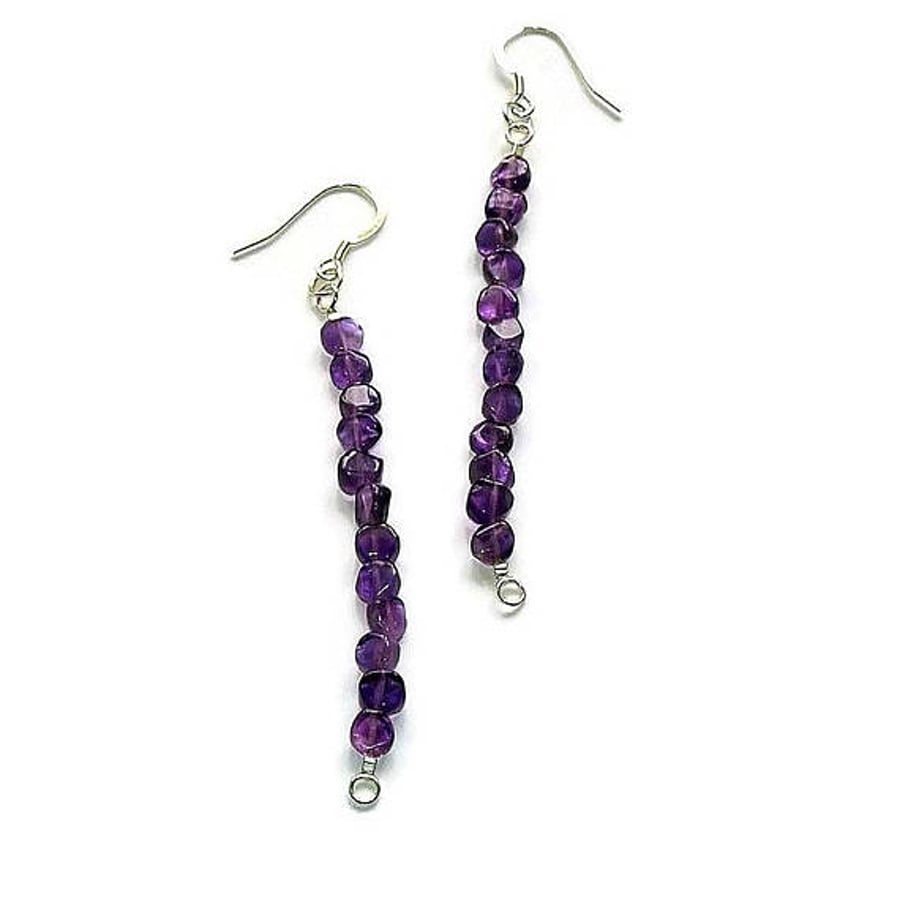 Amethyst  bead earrings