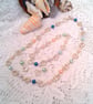 Mobius Chain Maille and Multi Coloured Glass Pearls Necklace and Earrings - Image 1