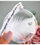 Baby Memorial Round Feather Bauble, Baby Feet Round Glass Christmas Ornament, Re - Image 10