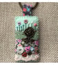 Liberty fabric felt charm keyring fob - Image 1