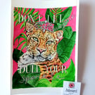 Leopard sparkle quote original art print