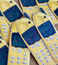 Holographic Yellow Retro Phone Sticker - Y2K Nostalgia Brick Mobile Sticker - Image 2