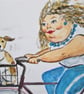Bicycle, Doggy and me, original watercolour painting - Image 5
