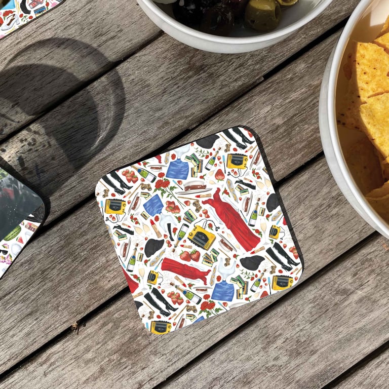 Pretty Woman Coaster – Hand-Drawn 90s Rom-Com Gift - Retro Movie Homeware