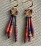 Hand Rolled Paper Bead Earrings