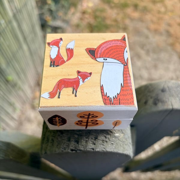 Woodland Foxes - Jewellery Trinket box