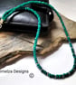 40cts Blue-Green Faceted Magnasite & Silver Plated Heamotite Necklace - Image 1