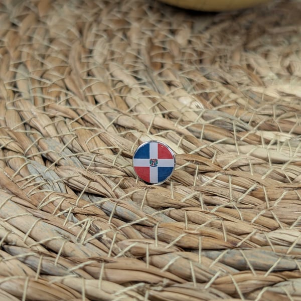 Dominican Republic Flag Map Pin – Caribbean Travel Map Push Pin for Wooden Maps