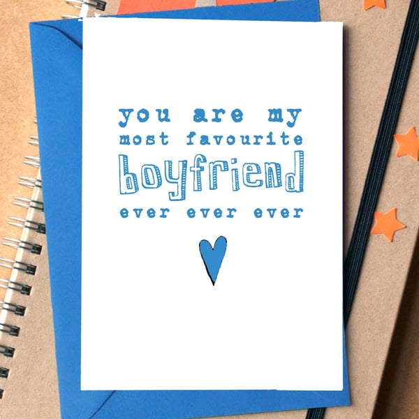 My Favourite Boyfriend Funny Card