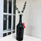 Unique Handmade Bottle Vase Upcycled Wine Bottle Décor Gift for Home 