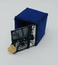 Harris Tweed fabric box with textile art lid - Image 7