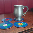 Canal art Roses drinks coasters