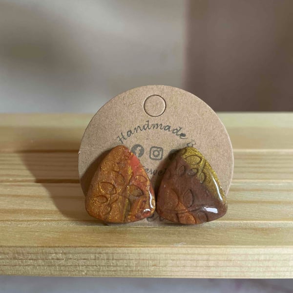Handmade Polymer Clay Autumn Studs