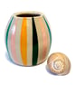 STRIPEY CERAMIC STONEWARE POT - Image 3