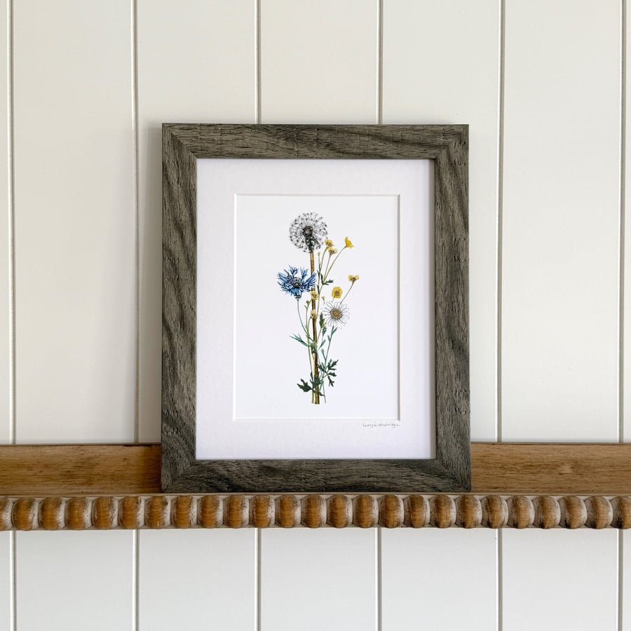 'Wildflower Bunch' 10" x 8" Framed Print
