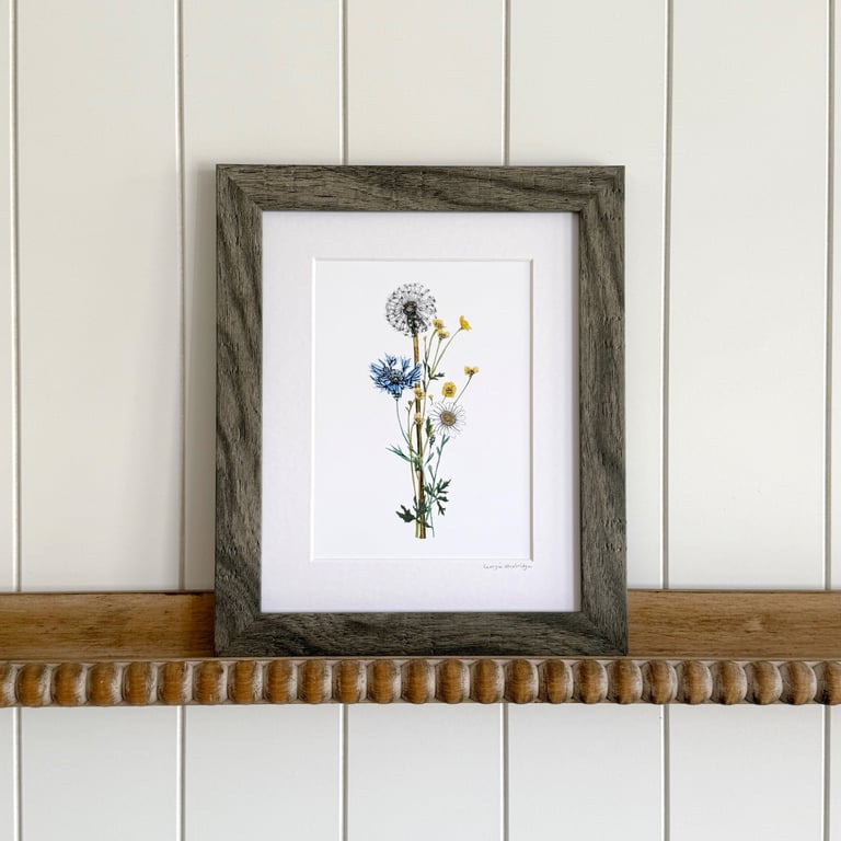 'Wildflower Bunch' 10" x 8" Framed Print