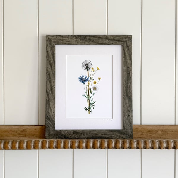 'Wildflower Bunch' 10" x 8" Framed Print