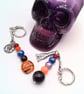 Halloween Key Rings with Multi Coloured Glass Beads and Charms, Halloween - Image 4