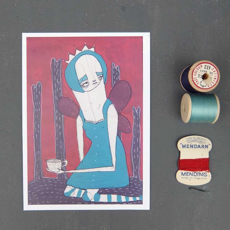 'Tea Fairy' Artwork Poster Print
