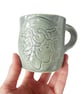 Medusa Art Mug - Hand Built Stoneware Pottery