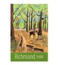Richmond Park travel poster print by Susie West