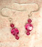 Swarovski  Fuchsia Crystal Earrings with Sterling Silver - Image 2