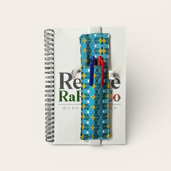 Pen or Pencil Holder Bookmark - A5 Planner or Notebook Accessory – Elasticated