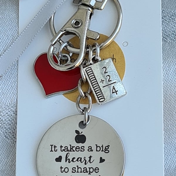 Gorgeous Its Takes A Big Heart Key Ring - Key Chain Bag Charm.