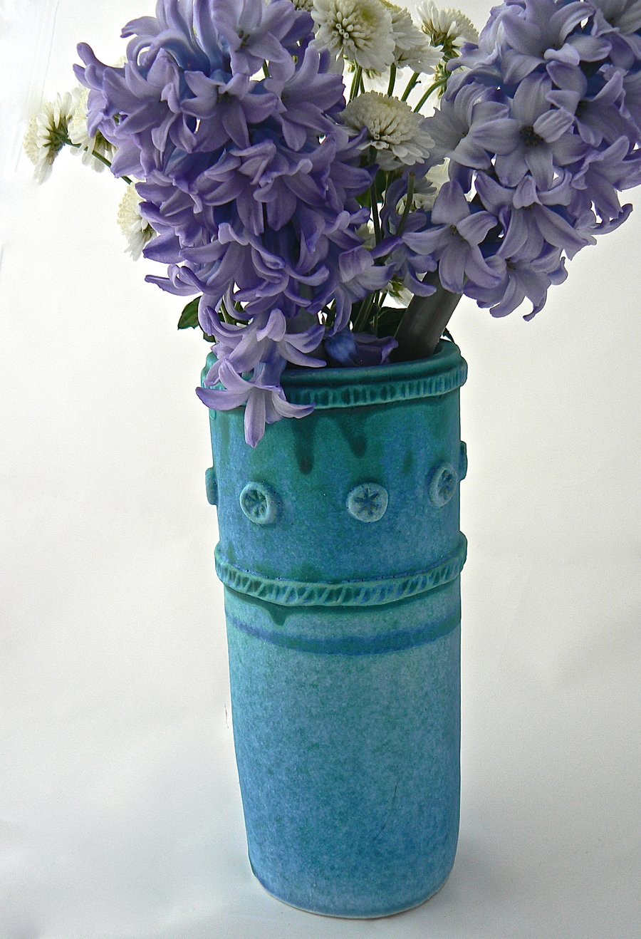 SALE  Turquoise Scandinavian Ceramic Vase.