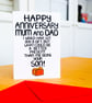 Funny Anniversary Card Happy Anniversary for Mum and Dad Best Gift from your Son - Image 2