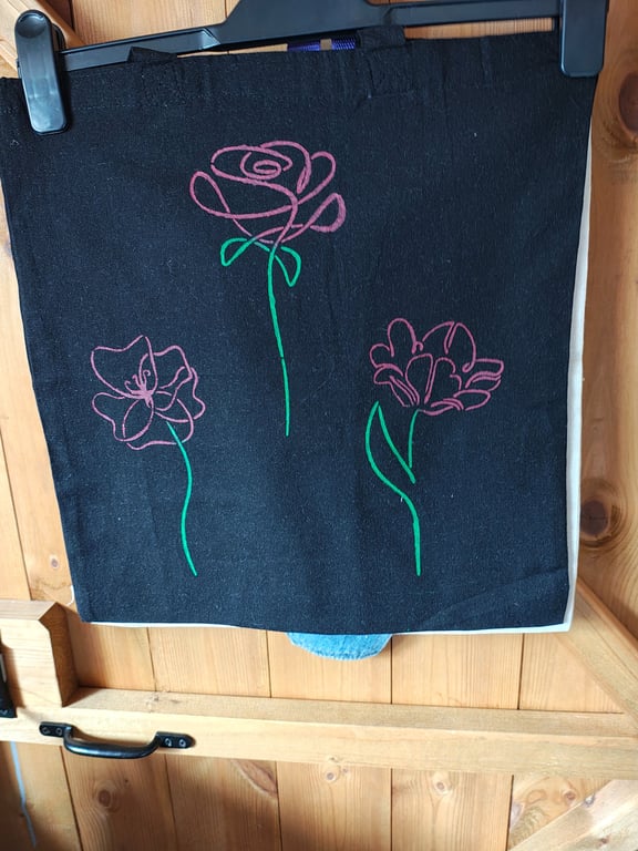Handmade painted tote bags 