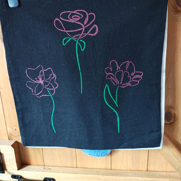Handmade painted tote bags 