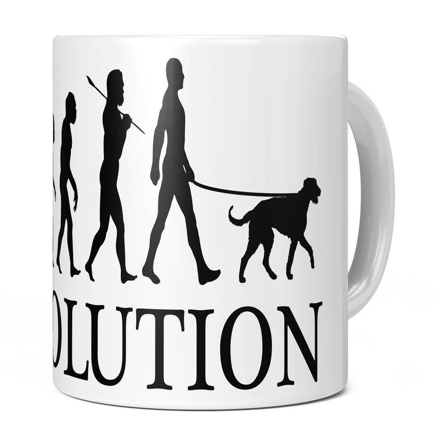 Scottish Deerhound Evolution 11oz Coffee Mug Cup - Perfect Birthday Gift for Him