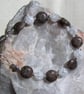 Brown Labradorite & Clear Quartz Crystal Gemstone Beaded Bracelet "Emily" - Image 3