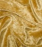 crushed velvet fabric material soft stretch gold 1 metre