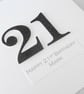 Handmade 21st birthday card - personalised with any age and message - Image 4