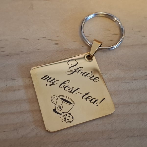 Personalised Engraved Keyring - Custom Text