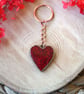 Red Heart Sparkly Keyring - Rose Gold and Antique Bronze Edition - Image 2