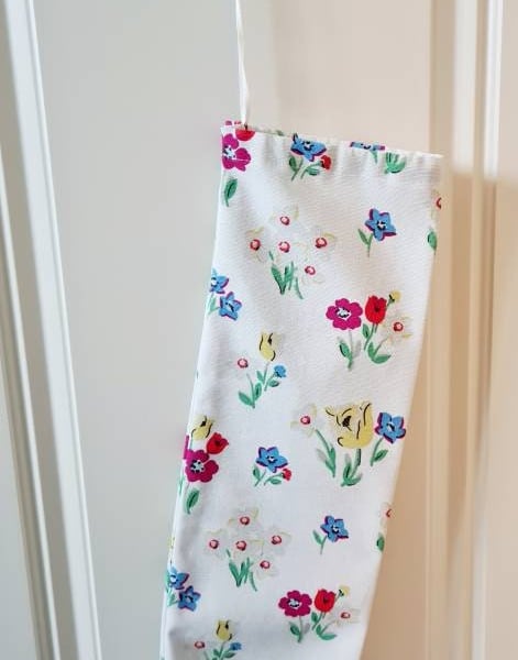 Carrier bag holder in Cath Kidston Paradise Bunch fabric