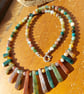 Indian Jasper Layout Bar Necklace - Image 1