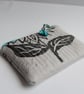 Handprinted and quilted sunflower purse - Image 3