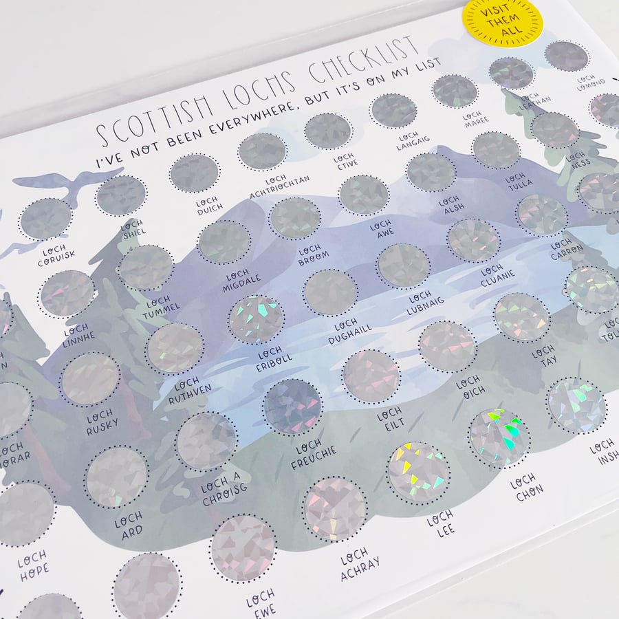 Scottish Lochs Scratch Off Print