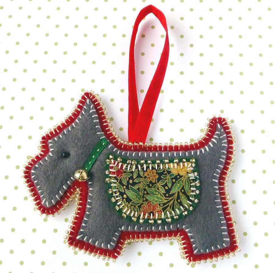 Scottie Dog Christmas Decoration
