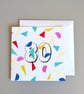 Cheerful confetti 80th Birthday Card  - Image 1
