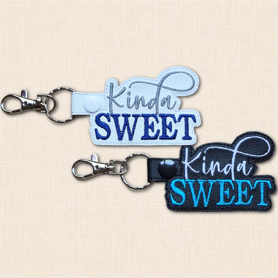 Kinda Sweet Keyring - Cute Quote Bag Charm